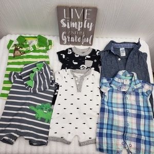 Infant Carters lot of one piece short outfits